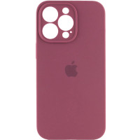 Накладка (з мікрофіброю) Silicon Case Full Camera для iPhone 13 Pro Max (6.7)- марсала