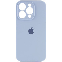 Накладка (з мікрофіброю) Silicon Case Full Camera для iPhone 13 Pro Max (6.7)- солодкий синій