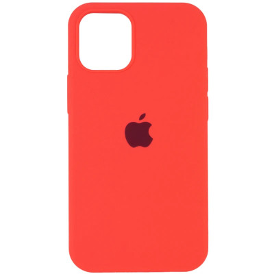 Накладка (з мікрофіброю) Silicon Case Full Camera для iPhone 13 mini (5.4)- кораловий