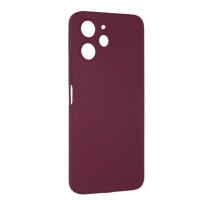Накладка (з мікрофіброю) Silicone Cover Lakshmi Full Camera для Xiaomi Redmi 12 / Poco M6 Pro 5G- марсала