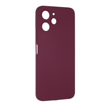 Накладка (з мікрофіброю) Silicone Cover Lakshmi Full Camera для Xiaomi Redmi 12 / Poco M6 Pro 5G- марсала