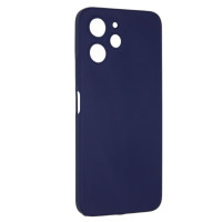 Накладка (з мікрофіброю) Silicone Cover Lakshmi Full Camera для Xiaomi Redmi 12 / Poco M6 Pro 5G- темно-синій