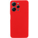Накладка (з мікрофіброю) Soft Silk для Xiaomi Redmi 12 / Poco M6 Pro 5G- червоний