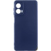 Накладка (з мікрофіброю) Silicone Cover Lakshmi Full Camera для Motorola Moto G24- темно-синій
