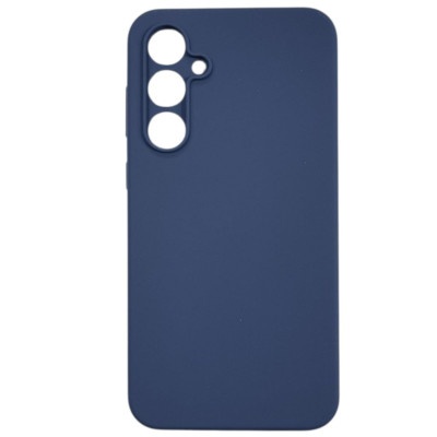 Накладка (з мікрофіброю) Silicone Cover Lakshmi Full Camera для Samsung S23 FE- темно-синій