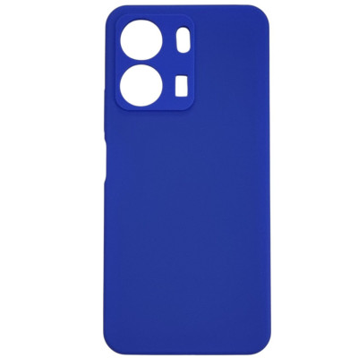 Накладка (з мікрофіброю) Silicone Cover Lakshmi Full Camera для Xiaomi Redmi 13C 4G / Poco C65- ультра-синій