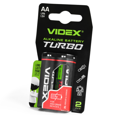 Батарейка LR6 (AA) Videx Turbo 2bl (ціна за 1шт)