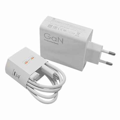 Мережевий зарядний пристрій Xiaomi (MDY-15-EJ) 120W PD (USB-A+USB-C) + кабель Type-C to Type-C- білий