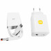 Мережевий зарядний пристрій Xiaomi (MDY-EP-1406) GaN 67W PD (USB-A+USB-C) + USB кабель Type-C- білий