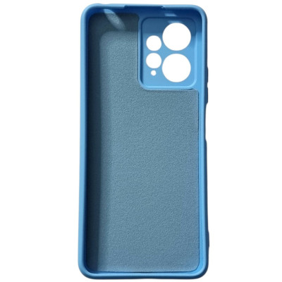 Накладка (з мікрофіброю) GETMAN Liquid Silk Full Camera для Xiaomi Redmi Note 12 4G- блакитний