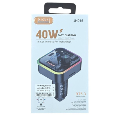 FM модулятор (трансмітер) Jokade JH015 FENGWEI PD40W BT5.3