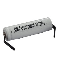 Акумулятор ICR14500 GMB 800mAh (під пайку) Акумулятор ICR14500 GMB 800mAh (під пайку)