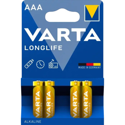 Батарейка LR03 (AAA) Varta Longlife Alkaline 4bl (ціна за 1шт) Батарейка LR03 (AAA) Varta Longlife Alkaline 4bl (ціна за 1шт)