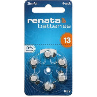 Батарейка 13 (PR48) Renata (для слухових апаратів) 1уп по 6шт Батарейка 13 (PR48) Renata (для слухових апаратів) 1уп по 6шт