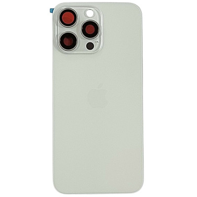 Задня кришка для iPhone 15 Pro Max with frame, camera glass, MagSafe, Original PRC Titanium White