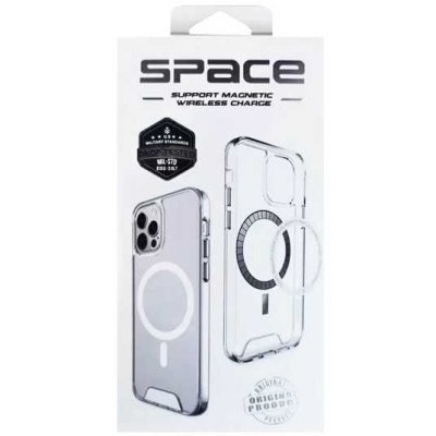 Накладка TPU Space Case with Magnetic для iPhone 16 Plus- прозорий Накладка TPU Space Case with Magnetic для iPhone 16 Plus- прозорий