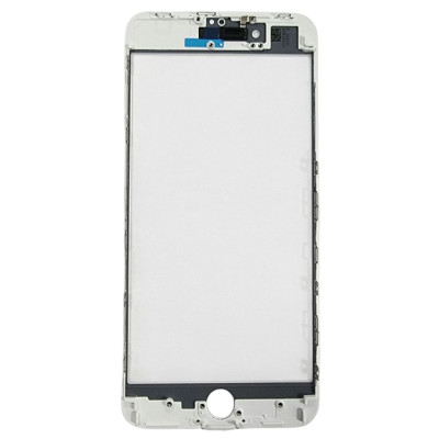 Скло дисплея з OCA-плівкою Mitsubishi для iPhone 8 Plus with frame, Original White