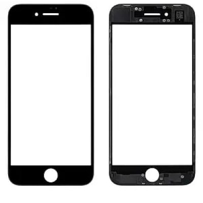 Скло дисплея з OCA-плівкою Mitsubishi для iPhone 8 with frame, Original Black