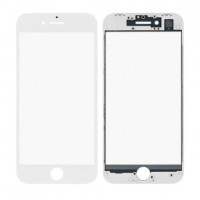 Скло дисплея з OCA-плівкою Mitsubishi для iPhone 8 with frame, Original White