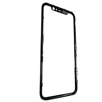 Скло дисплея з OCA-плівкою Mitsubishi для iPhone XR with frame, Original Black