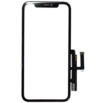 Сенсор для телефону iPhone 11 з рамкою, з мікросхемою, з OCA плівкою, Original Black