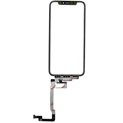 Сенсор для телефону iPhone X з довгим шлейфом, з OCA плівкою Mitsubishi, Original PRC Black