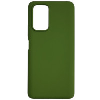 Накладка (з мікрофіброю) Silicone Cover Lakshmi для Xiaomi Redmi Note 10 Pro / Note 10 Pro Max- темно-зелений