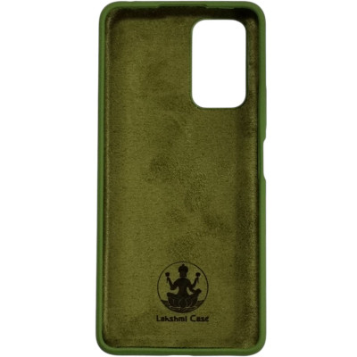 Накладка (з мікрофіброю) Silicone Cover Lakshmi для Xiaomi Redmi Note 10 Pro / Note 10 Pro Max- темно-зелений