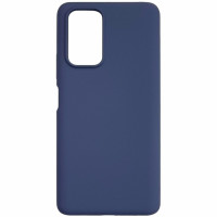 Накладка (з мікрофіброю) Silicone Cover Lakshmi для Xiaomi Redmi Note 10 Pro / Note 10 Pro Max- темно-синій