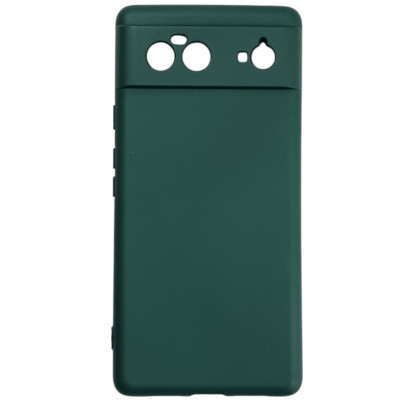 Накладка (з мікрофіброю) GETMAN Liquid Silk Full Camera для Google Pixel 6- темно-зелений