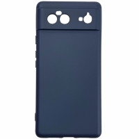 Накладка (з мікрофіброю) GETMAN Liquid Silk Full Camera для Google Pixel 6- темно-синій