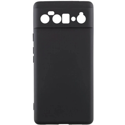 Накладка (з мікрофіброю) GETMAN Liquid Silk Full Camera для Google Pixel 6 Pro- чорний