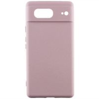 Накладка (з мікрофіброю) GETMAN Liquid Silk Full Camera для Google Pixel 7- рожевий пісок