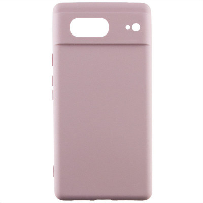 Накладка (з мікрофіброю) GETMAN Liquid Silk Full Camera для Google Pixel 7- рожевий пісок