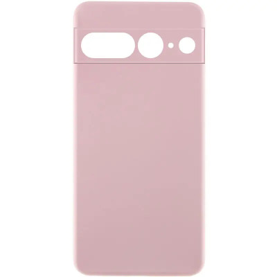 Накладка (з мікрофіброю) GETMAN Liquid Silk Full Camera для Google Pixel 7 Pro- рожевий пісок
