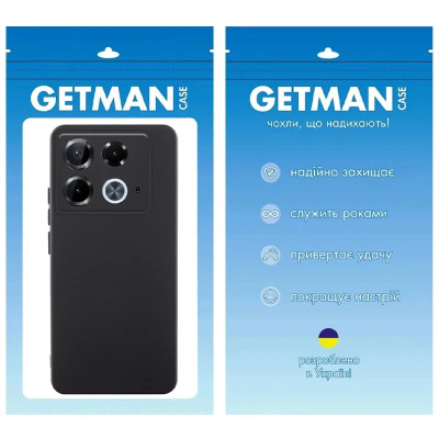Накладка (з мікрофіброю) GETMAN Liquid Silk Full Camera для Infinix Note 40 4G- чорний
