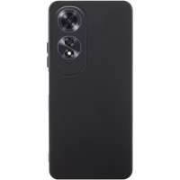Накладка (з мікрофіброю) GETMAN Liquid Silk Full Camera для Oppo A60 4G- чорний