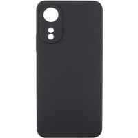 Накладка (з мікрофіброю) GETMAN Liquid Silk Full Camera для Oppo A78 4G- чорний