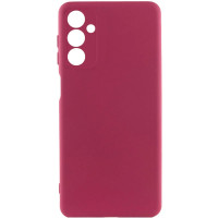 Накладка (з мікрофіброю) GETMAN Liquid Silk Full Camera для Samsung A35- марсала Накладка (з мікрофіброю) GETMAN Liquid Silk Full Camera для Samsung A35- марсала