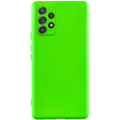 Накладка (з мікрофіброю) GETMAN Liquid Silk Full Camera для Samsung A52 / A52s- салатовий Накладка (з мікрофіброю) GETMAN Liquid Silk Full Camera для Samsung A52 / A52s- салатовий