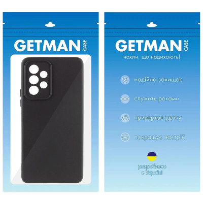Накладка (з мікрофіброю) GETMAN Liquid Silk Full Camera для Samsung A73 5G- чорний Накладка (з мікрофіброю) GETMAN Liquid Silk Full Camera для Samsung A73 5G- чорний