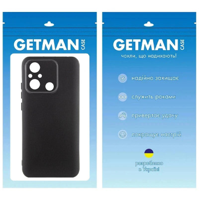 Накладка (з мікрофіброю) GETMAN Liquid Silk Full Camera для Xiaomi Redmi 12C / Poco C55- чорний Накладка (з мікрофіброю) GETMAN Liquid Silk Full Camera для Xiaomi Redmi 12C / Poco C55- чорний