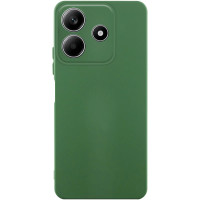 Накладка (з мікрофіброю) GETMAN Liquid Silk Full Camera для Xiaomi Redmi Note 14 5G- темно-зелений