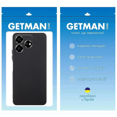 Накладка (з мікрофіброю) GETMAN Liquid Silk Full Camera для ZTE Nubia V60- чорний