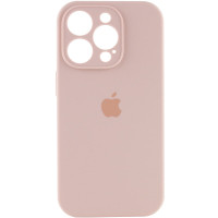 Накладка (з мікрофіброю) Silicon Case Full Camera для iPhone 15 Pro Max- пудровий