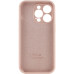 Накладка (з мікрофіброю) Silicon Case Full Camera для iPhone 15 Pro Max- пудровий