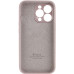 Накладка (з мікрофіброю) Silicon Case Full Camera для iPhone 15 Pro Max- пастельно-рожевий