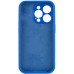 Накладка (з мікрофіброю) Silicon Case Full Camera для iPhone 15 Pro Max- морський синій