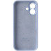 Накладка (з мікрофіброю) Silicon Case Full Camera для iPhone 16- бузково блакитний