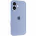 Накладка (з мікрофіброю) Silicon Case Full Camera для iPhone 16- бузково блакитний
